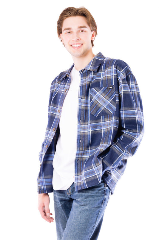 Plaid Performance Flannel Workshirt  - BLU