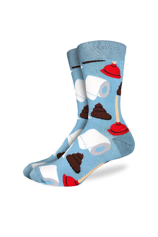 Poop & Plungers Sock - BLU