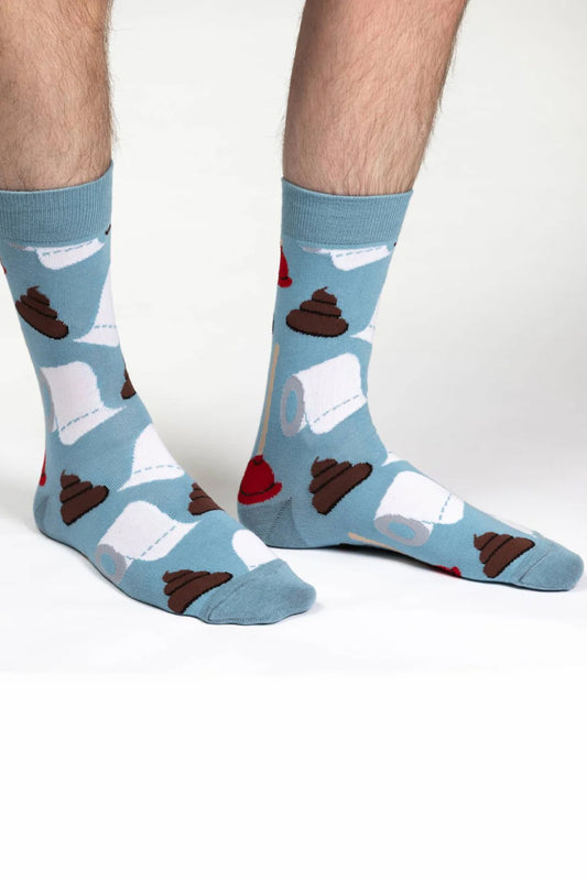 Poop & Plungers Sock - BLU