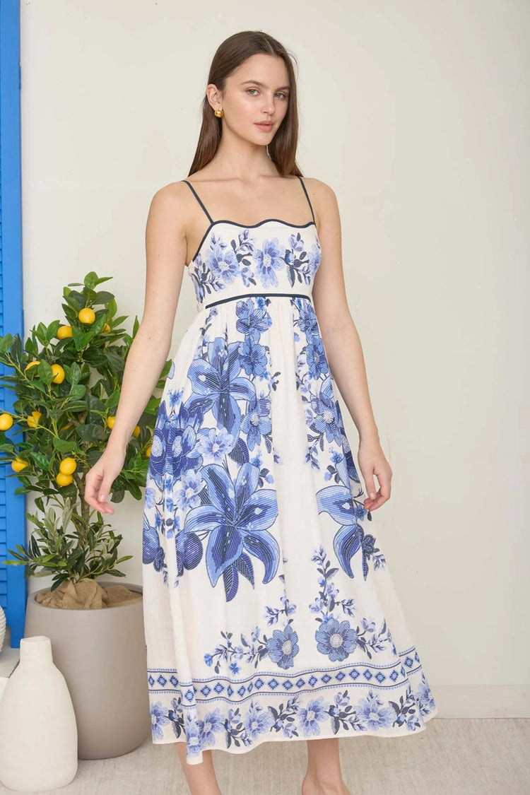 Postiano Midi Sun Dress - BLU