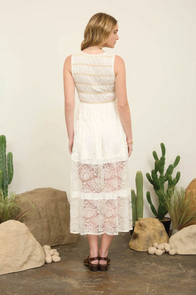 Prairie Lace Maxi Dress - NAT