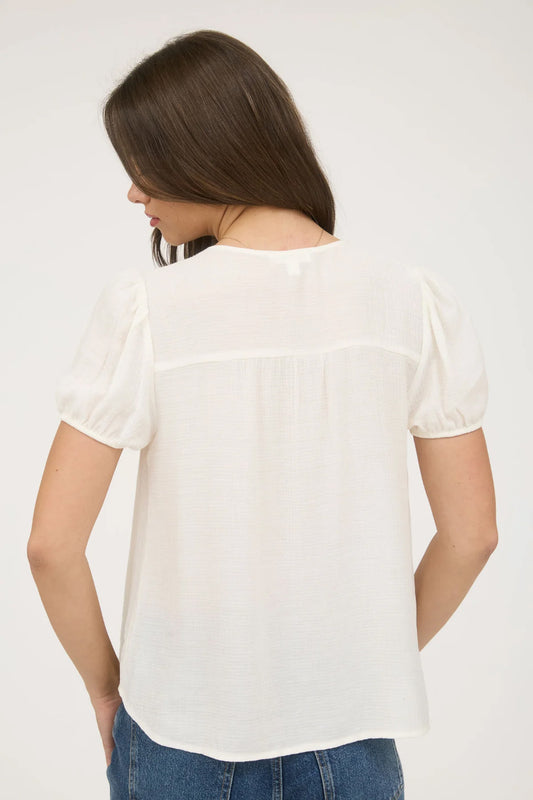 Promise Me Lace Trim Top - CRM