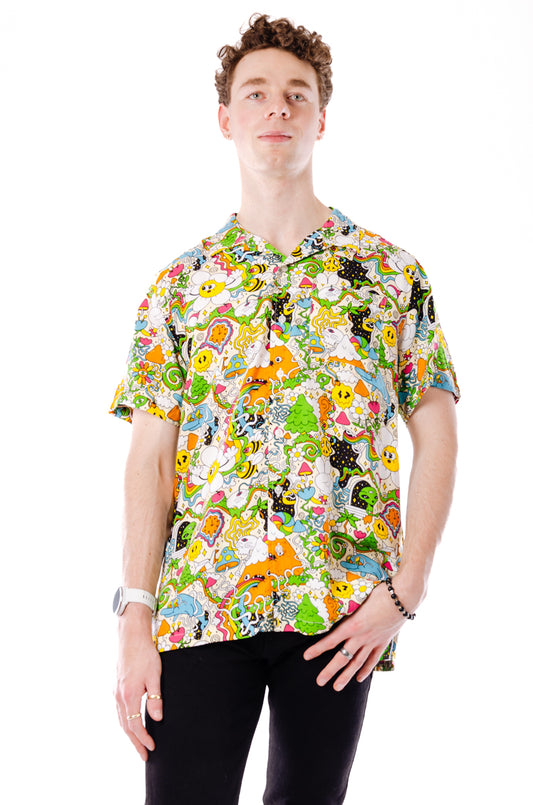 Psychedelic Nature Short Sleeve Shirt - MUL