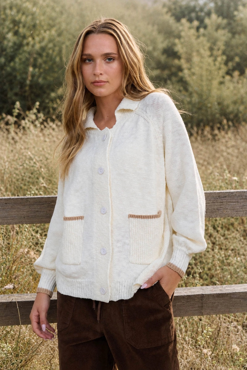 Puppy Jacquard Cardigan - IVR