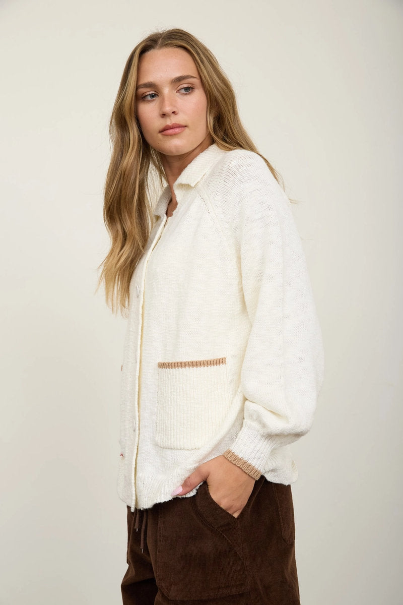 Puppy Jacquard Cardigan - IVR