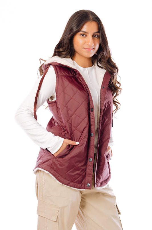 Quilted Sherpa Lined Vest - CRN