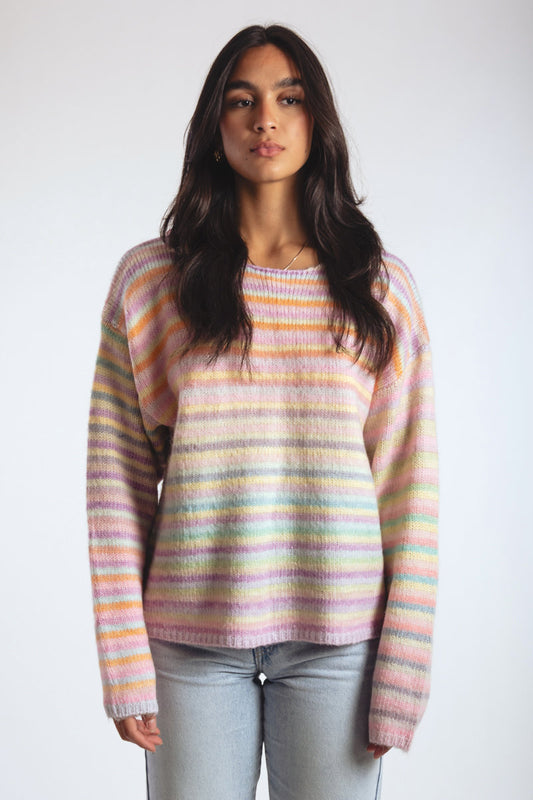 Rainbow Stripe Sweater - LIM