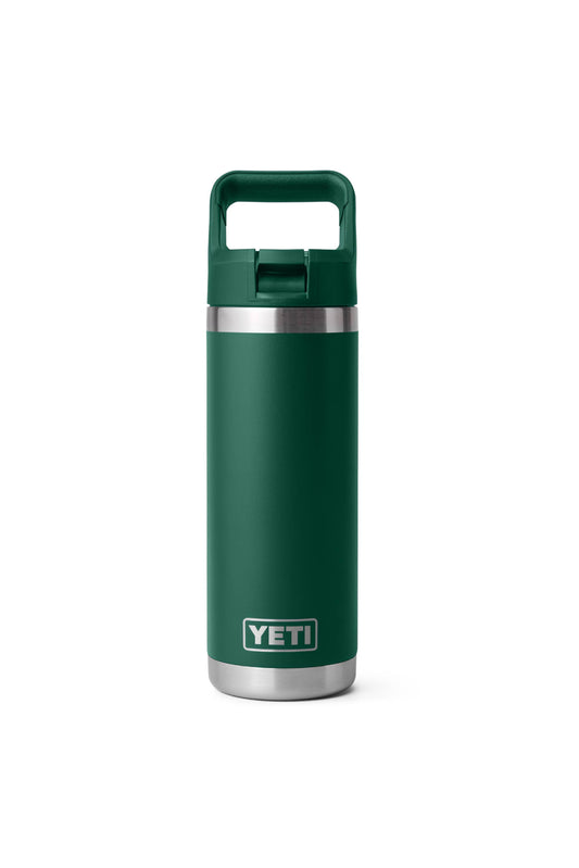 Rambler 18 oz Straw Bottle - Black Forest Green - BFG