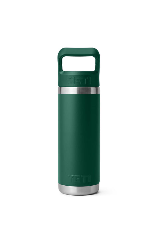 Rambler 18 oz Straw Bottle - Black Forest Green - BFG