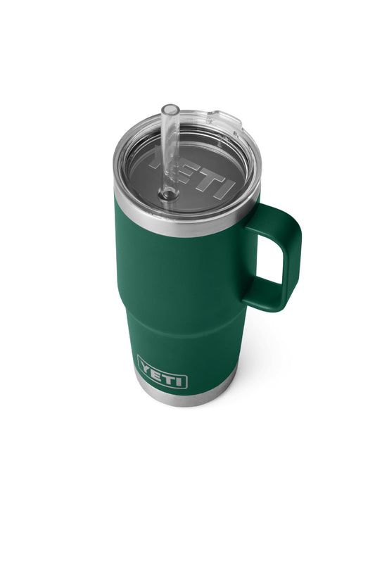 Rambler 25 oz Straw Mug - Black Forest Green - BFG