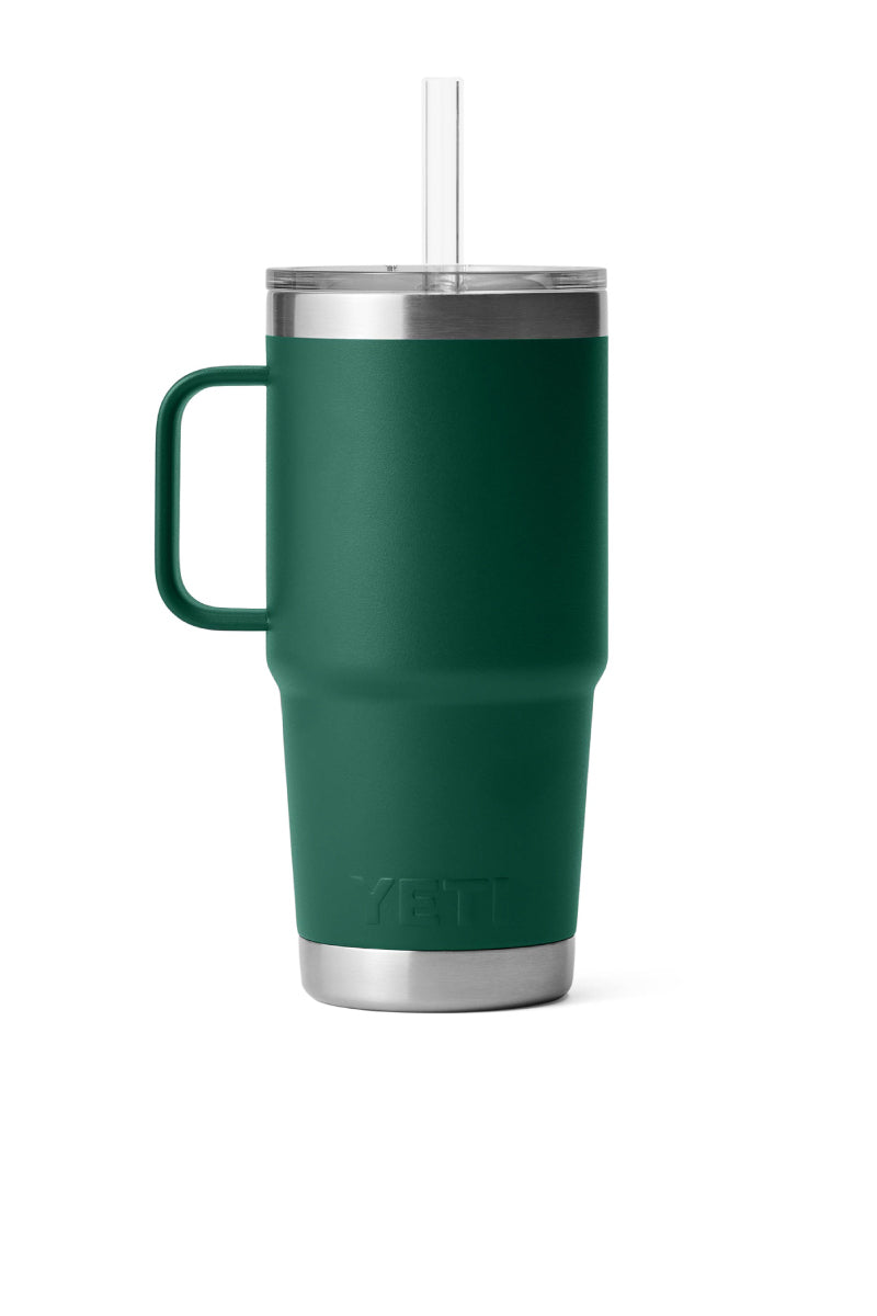 Rambler 25 oz Straw Mug - Black Forest Green - BFG