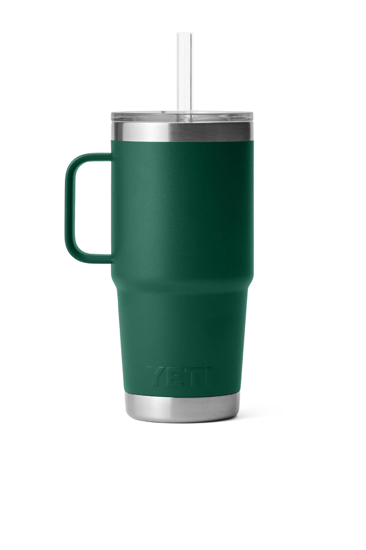 Rambler 25 oz Straw Mug - Black Forest Green - BFG