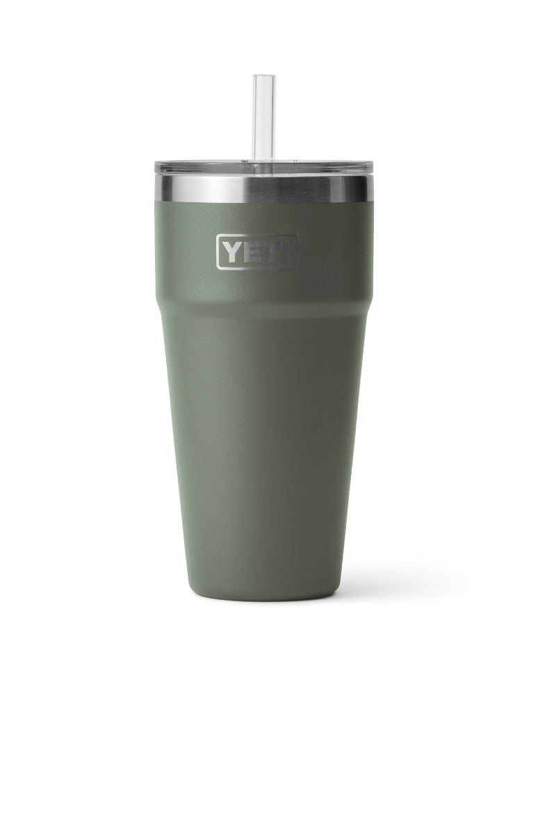Yeti Rambler 26 oz Stackable Straw Cup, Canopy Green
