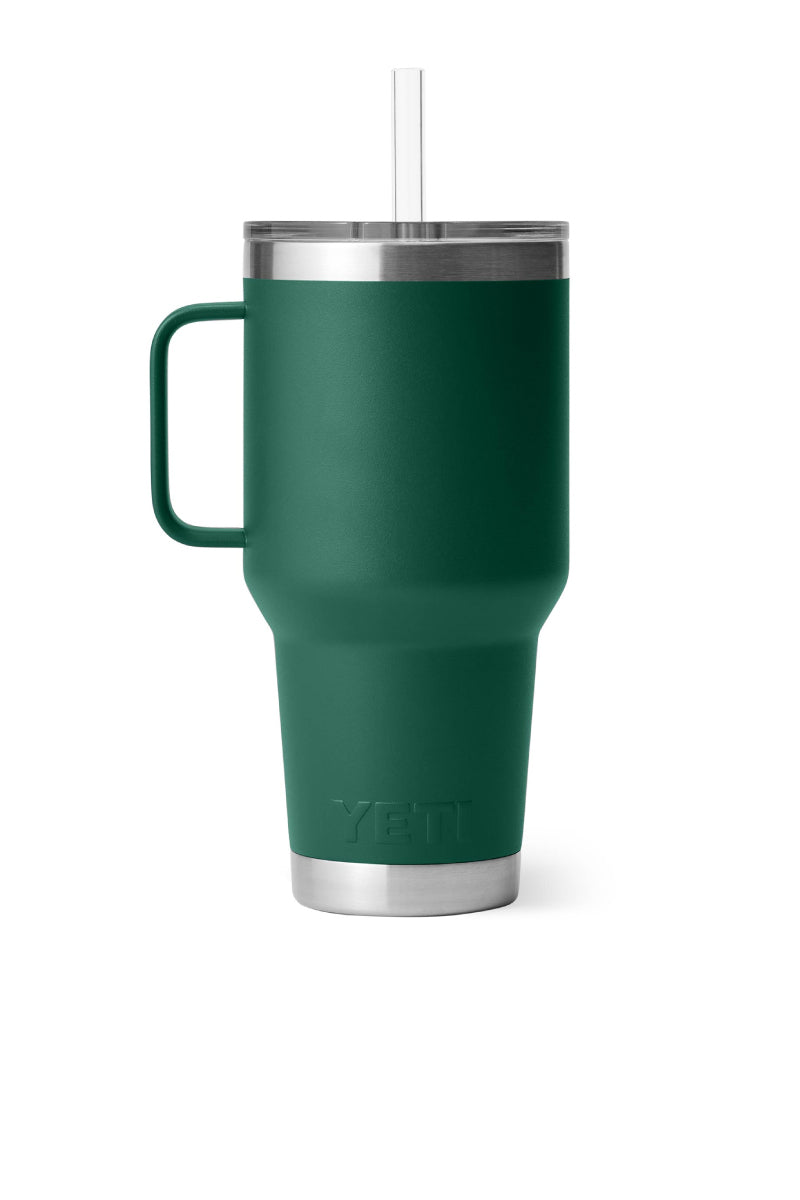 Rambler 35 oz Straw Mug - Black Forest Green - BFG