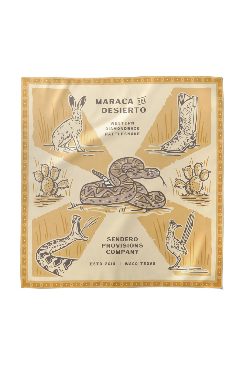 Rattlesnake Bandana - TAN