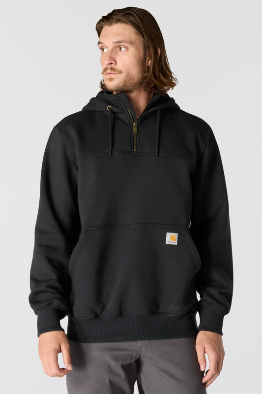 Rain Defender Loose Fit 1/4 Zip Hoodie - BLK
