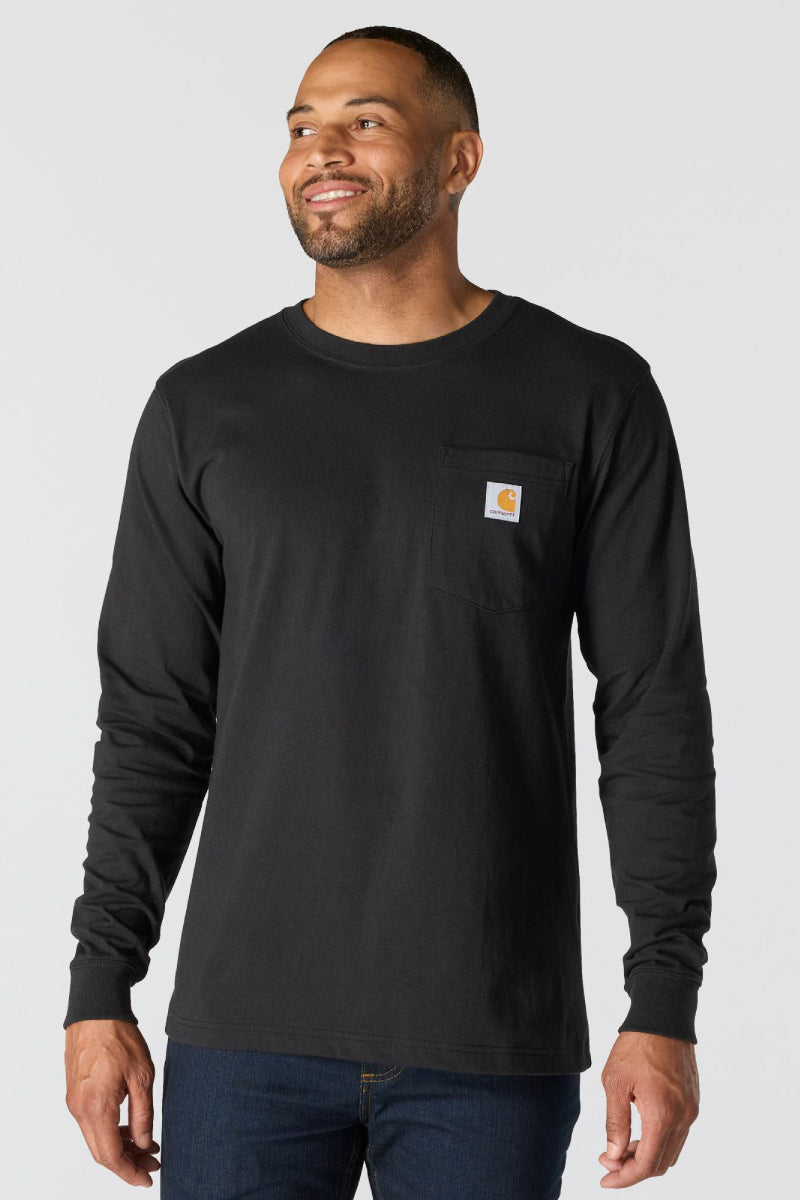 Relaxed Fit C Graphic Long Sleeve Tee - BLK