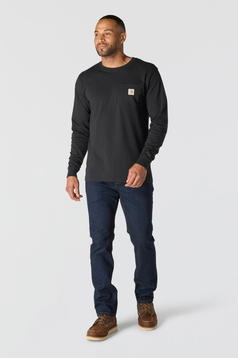 Relaxed Fit C Graphic Long Sleeve Tee - BLK