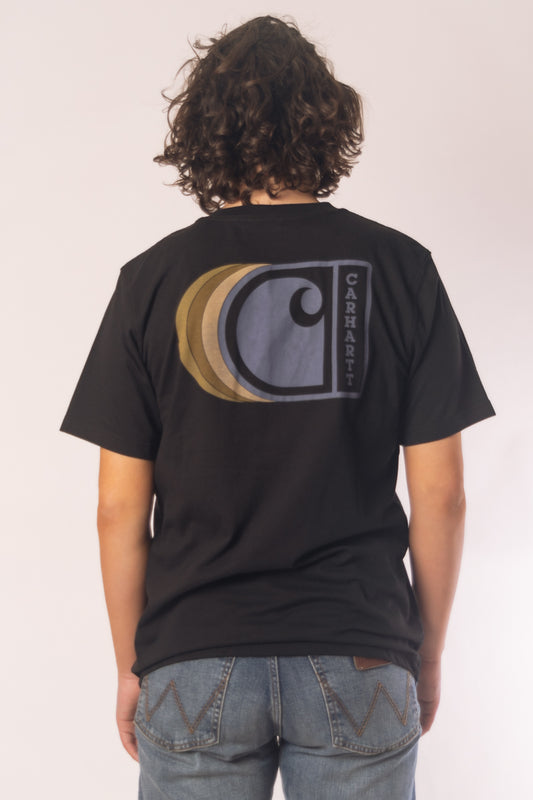 Relaxed Fit C Graphic Tee - BLK