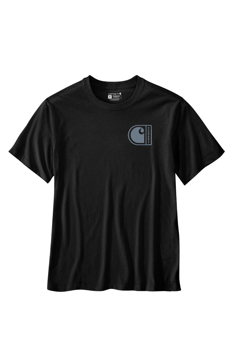 Relaxed Fit C Graphic Tee - BLK