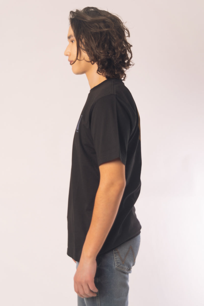 Relaxed Fit C Graphic Tee - BLK