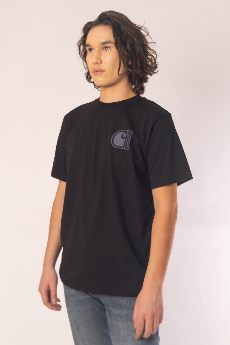 Relaxed Fit C Graphic Tee - BLK