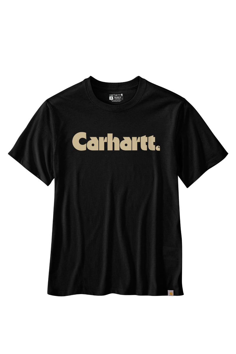 Relaxed Fit Lightweight Logo Tee - BLK