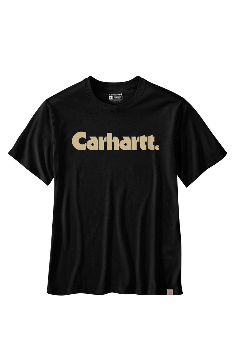 Relaxed Fit Lightweight Logo Tee - BLK