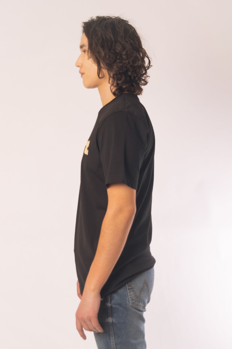 Relaxed Fit Lightweight Logo Tee - BLK