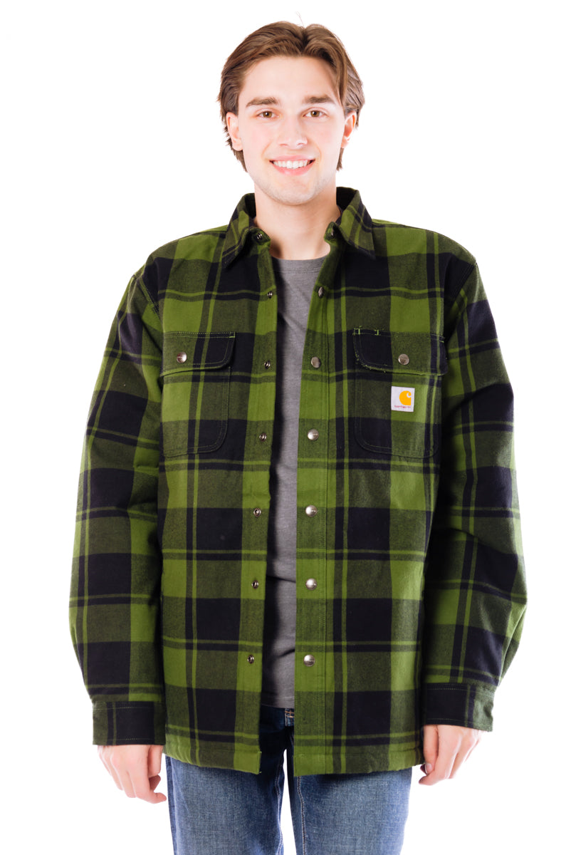 Relaxed Flannel Sherpa Jacket - CHV