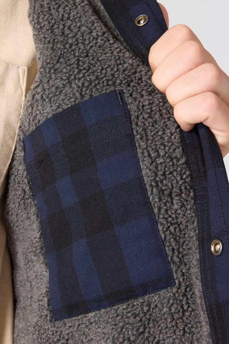 Relaxed Flannel Sherpa - NVY