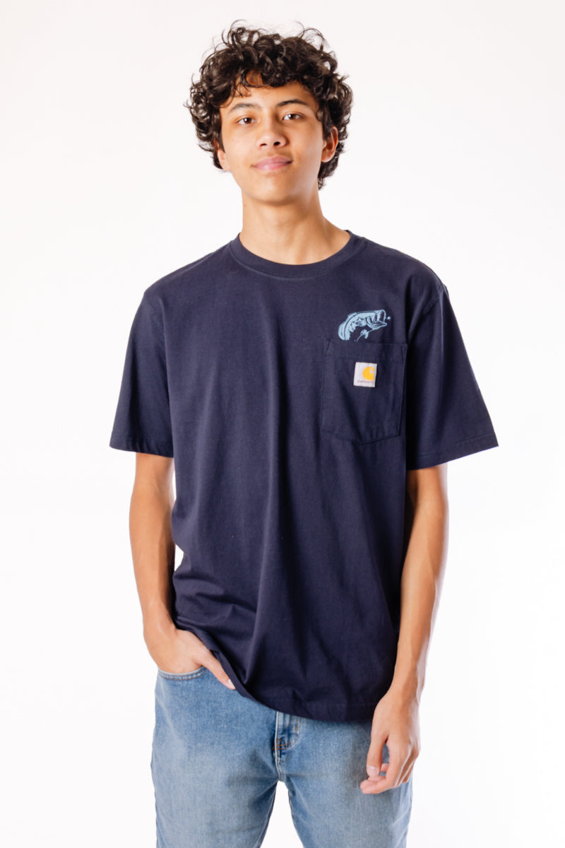 Relaxed Pocket Fish Tee - NVY