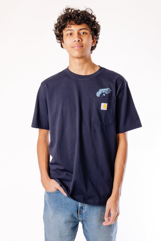 Relaxed Pocket Fish Tee - NVY