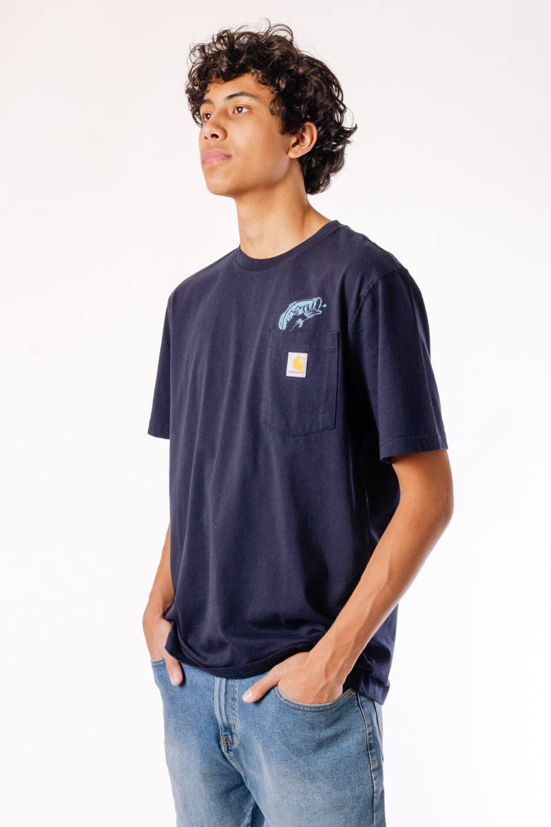 Relaxed Pocket Fish Tee - NVY