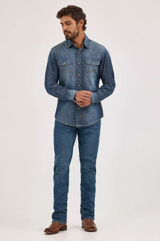 Retro Slim Fit Straight Jeans