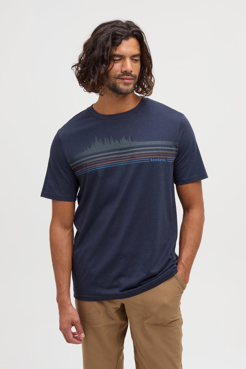 Retro Treeline Tee - BLU