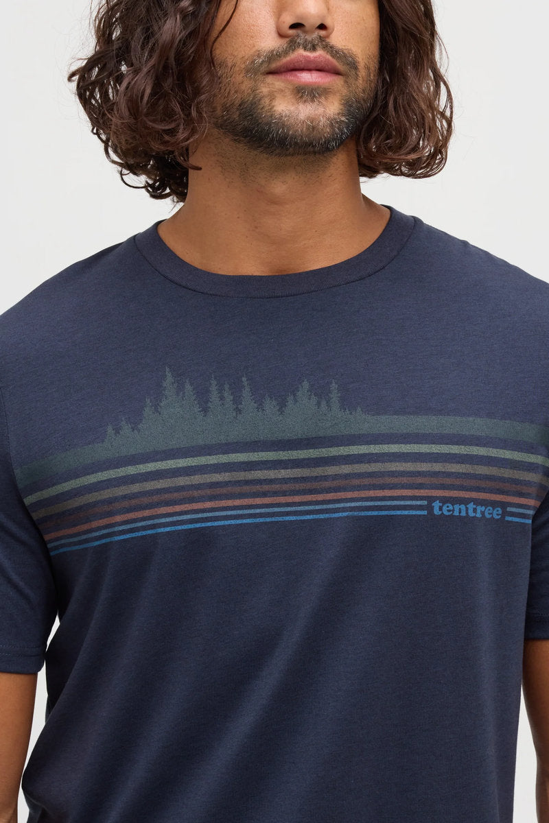 Retro Treeline Tee - BLU