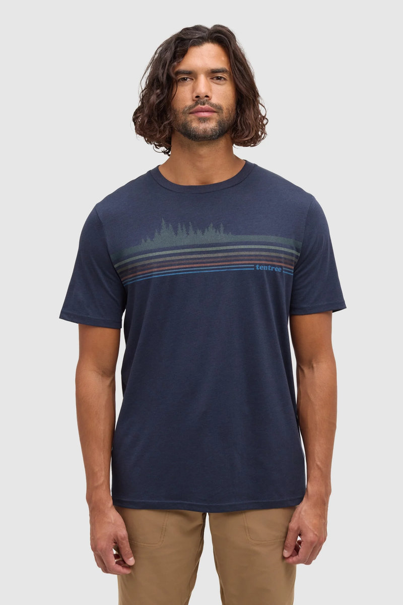 Retro Treeline Tee - BLU
