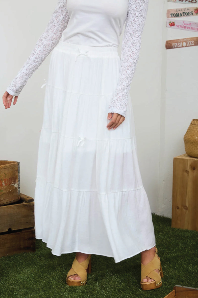 Ribbon Tier Maxi Skirt - OFW
