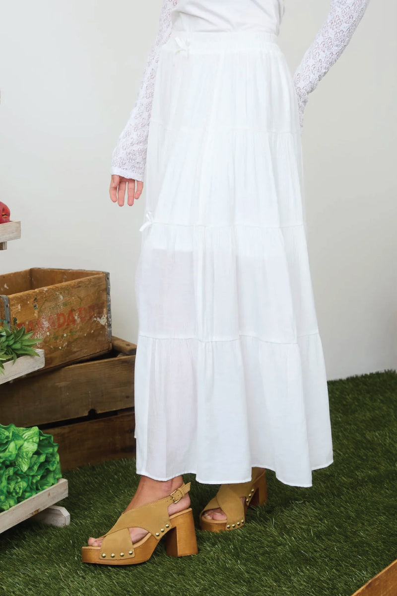Ribbon Tier Maxi Skirt - OFW
