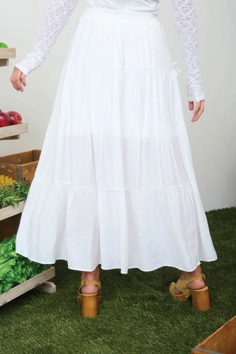 Ribbon Tier Maxi Skirt - OFW