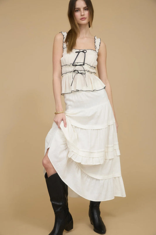 Ruched Bow Tank  - IVR