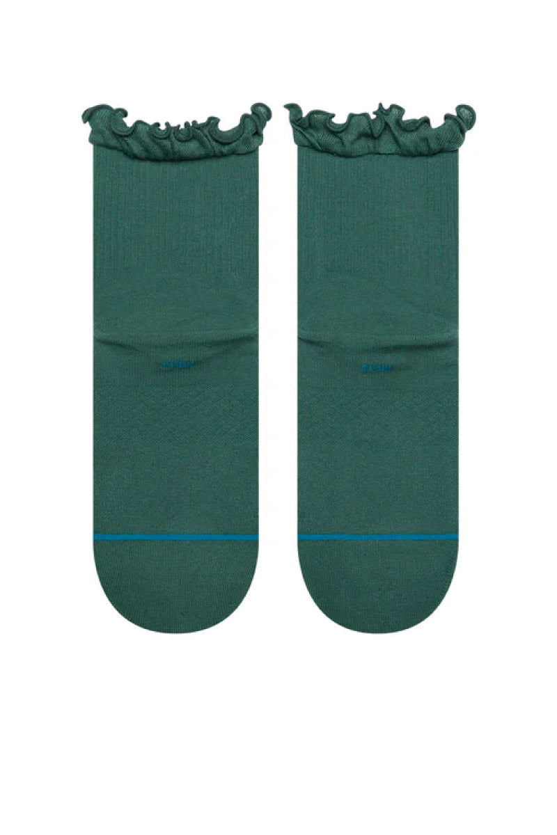 Ruffle Icon Quarter Sock - Teal - TEA