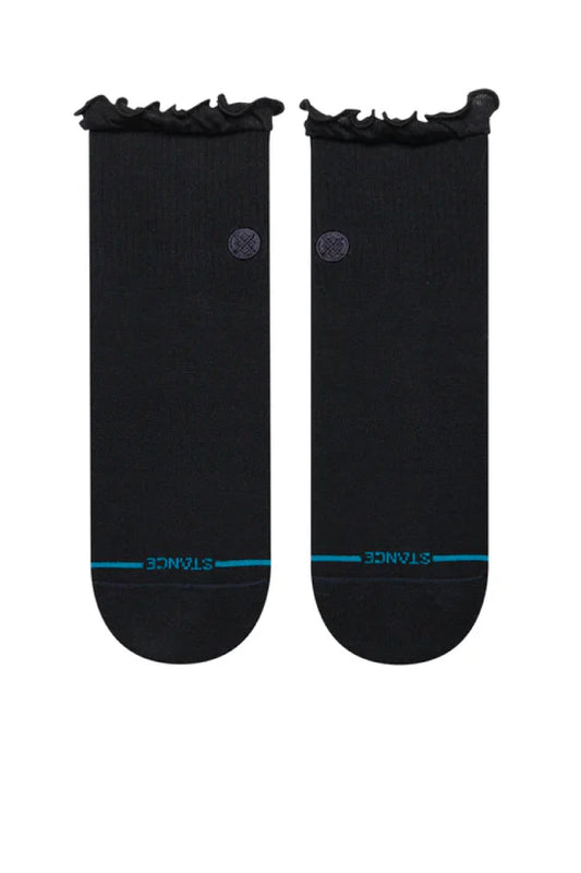 Ruffle Icon Quarter Sock - BLK