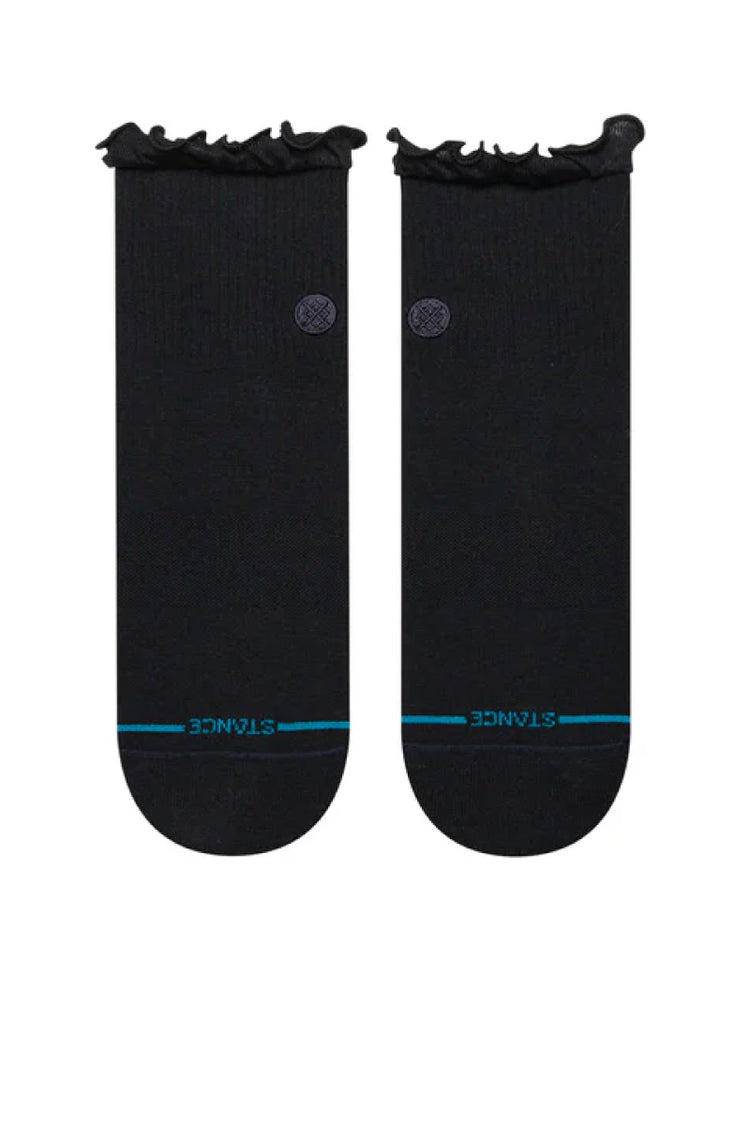 Ruffle Icon Quarter Sock - BLK