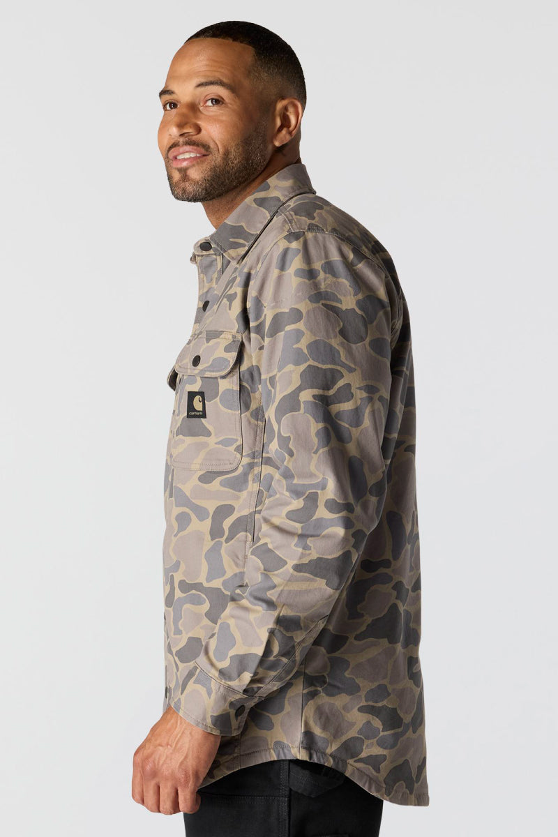 Fleece Lined Shirt Jacket - KHA