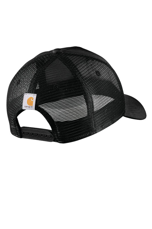 Rugged Flex Twill Mesh Script Cap - BLK