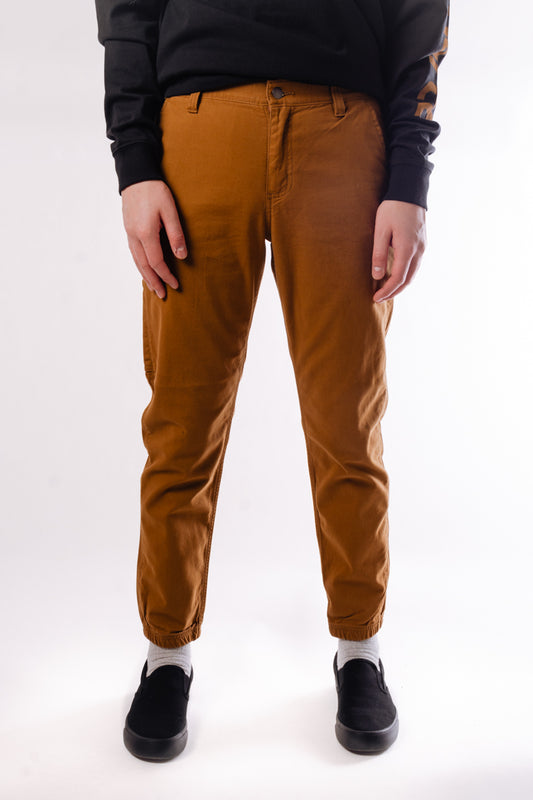 Rugged Relaxed Fit Canvas Jogger - Brown