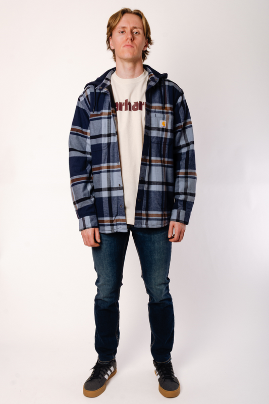Rugged Relaxed Flannel Shacket - NVY