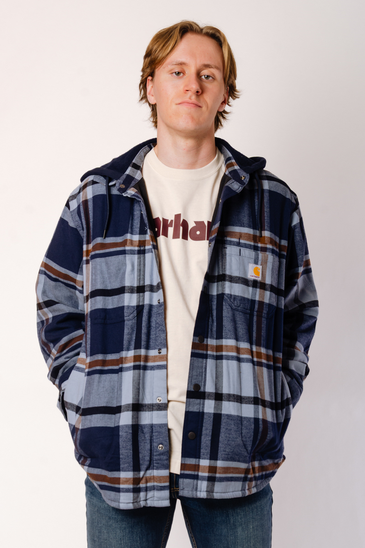 Rugged Relaxed Flannel Shacket - NVY